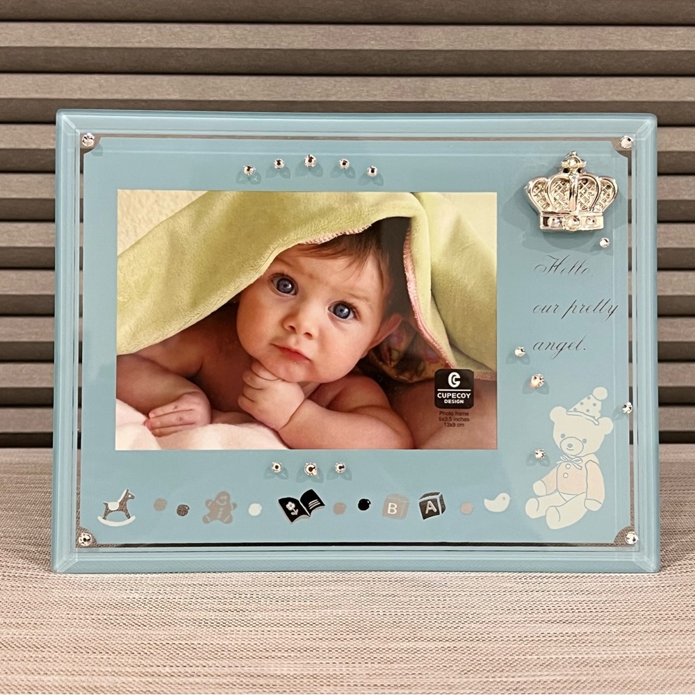Cupecoy Design Blue Baby Photo Frame